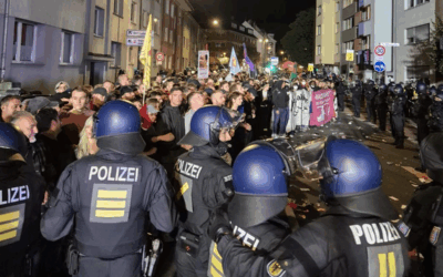 Gegen Polizeigewalt und die Kriminalisierung der „Rheinmetall entwaffnen“-Demo
